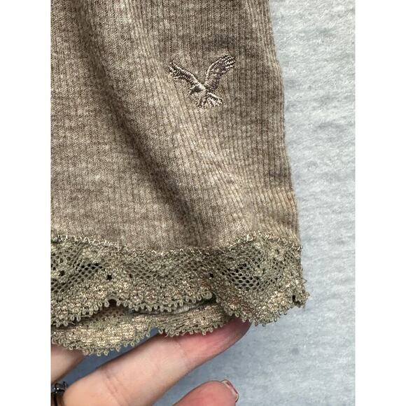 American Eagle Outfitters Brown Lace Trim Tank Top - Picture 2 of 8